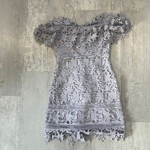 Astr Purple Off Shoulder Dress